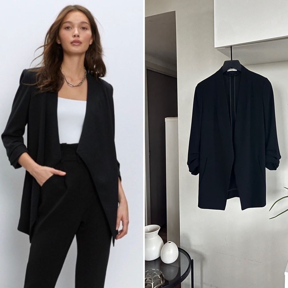 Aritzia Babaton Power Open Front Hip Formal Wedding Guest Evening Blazer Size 0
